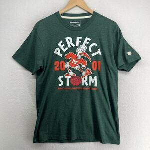 MIAMI Shirt Mens M Hurricanes 2001 National Champs Perfect Storm FL University